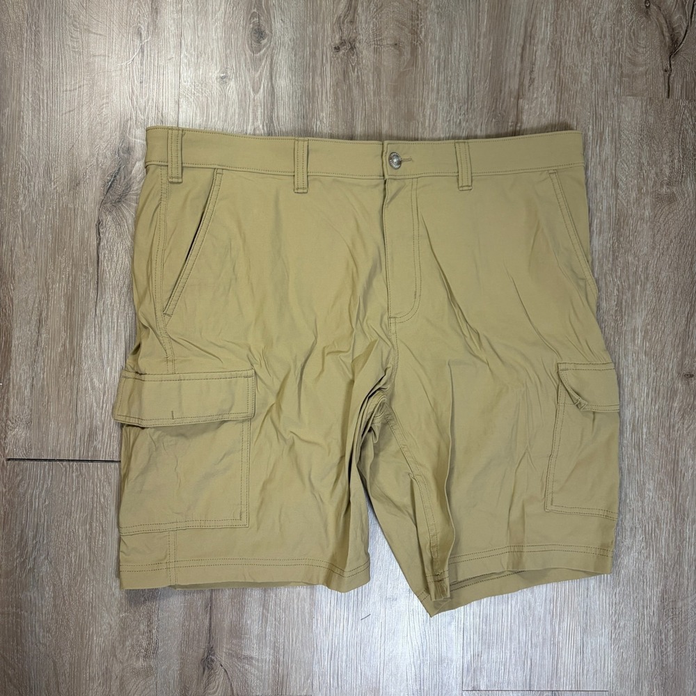 Eddie Bauer Travex Mens 10" Shorts Size 40 Tan Brown Nylon Hiking Climbing